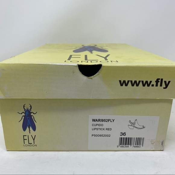 FLY LONDON WARI952FLY lipstick red Peep toe bootie - Picture 7 of 7